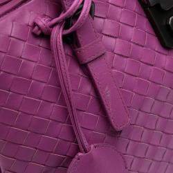 Bottega Purple-Small Napa Shoulder Bag