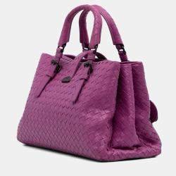 Bottega Purple-Small Napa Shoulder Bag