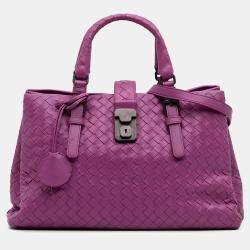 Bottega Purple-Small Napa Shoulder Bag