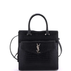 Crocodile Noir Carré Souple Tote