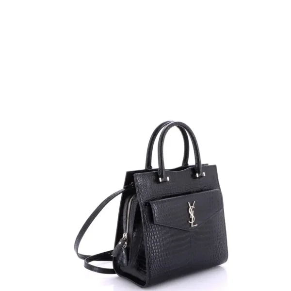 Crocodile Noir Carré Souple Tote