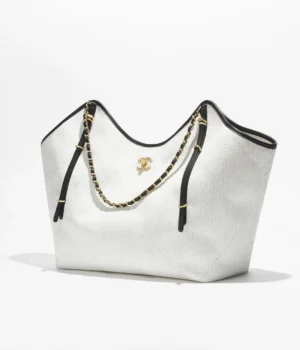 Tote Raffia Maxi-Blanc